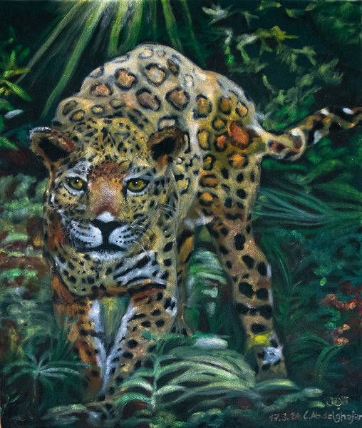Claudia Lüthi alias Abdelghafar - Jaguar auf grünem Samt
